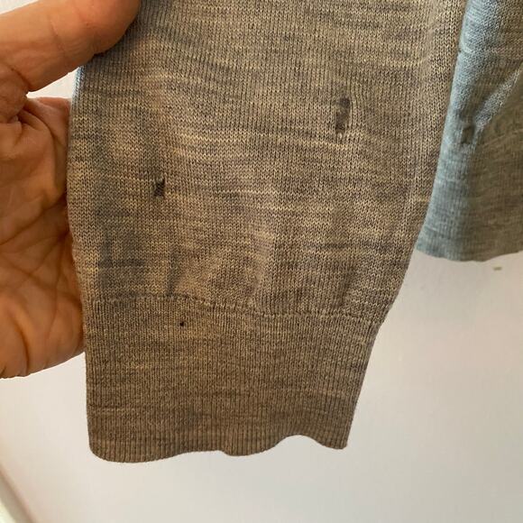 Reiss Gray 100% Wool Long Sleeve Pullover Quiet Luxury Minimalist Men's Medium - Picture 12 of 12